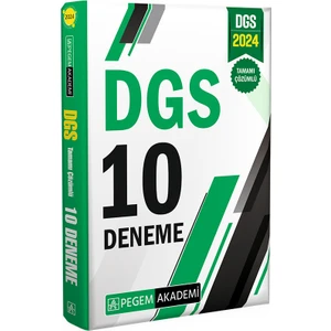 Pegem Akademi Yayıncılık DGS 2024 Tamamı Çözümlü 10 Deneme