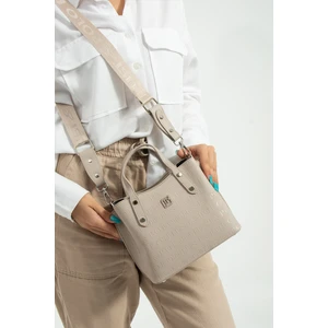 Just Polo Kolon Askı Gofraj Baskı 4 Bölmeli Kadın El ve Omuz Çantası MDS4095