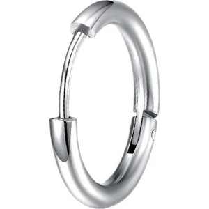 Çelik Gri 10 mm Tekli Küçük Unisex Halka Küpe ET96BY
