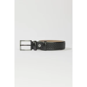 ALTINYILDIZ CLASSICS Erkek Siyah Desenli Klasik Kemer