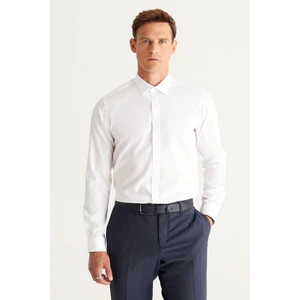 ALTINYILDIZ CLASSICS Erkek Beyaz Ütü Gerektirmeyen Non-iron Slim Fit Dar Kesim %100 Pamuk Gömlek