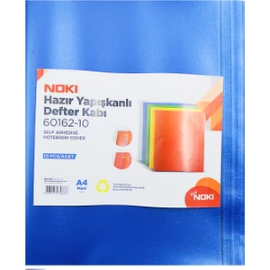 Hazır Yapışkanlı Defter Kabı A4 10LU Mavi 60162-10