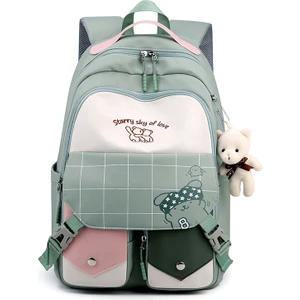 Aşınmaya Dayanıklı ve Su Geçirmez Okul Çantası, Büyük Kapasiteli, Yükü Azaltan Omurga Koruma Sırt Çantası (Yurt Dışından)