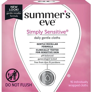Summers Eve Simply Sensitive Özel Bölge Temizlik Mendili 16 Adet