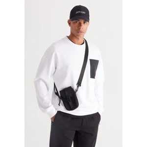 Altınyıldız Classics Erkek Beyaz Loose Fit Içi Polarlı 3 Iplik Bisiklet Yaka Baskılı Sweatshirt