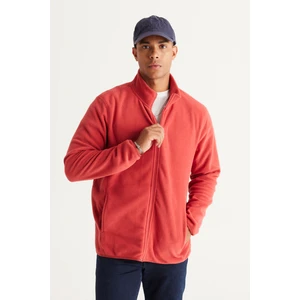 Altınyıldız Classics Erkek Mercan Anti-pilling Tüylenme Yapmayan Standart Fit Dik Bato Yaka Sweatshirt Polar Ceket