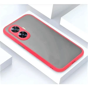 M.TK Moveteck Realme C55 Kılıf Kamera Lens Korumalı Arkası Mat Buzlu Silikon Tuşları Renkli Military Ince Soft Pp Kapak