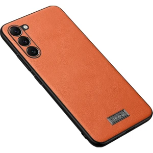 Samsung Galaxy S23 + 5g Için Tpu + Deri Kılıf - Turuncu (Yurt Dışından)