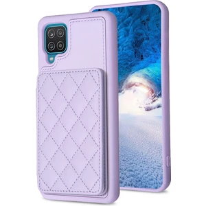 Ykd Store Samsug Galaxy A12 Için BF25 Kart Torbası Telefon Kılıfı - Mor (Yurt Dışından)