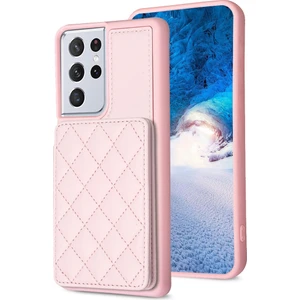 Ykd Store Samsung Galaxy S21 Ultra 5g Için BF25 Kart Torbası Telefon Kılıfı - Pembe (Yurt Dışından)