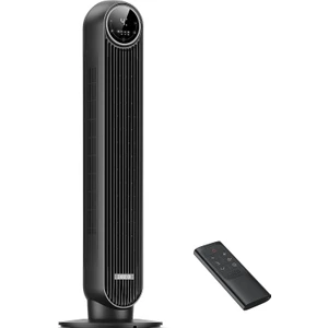 Nomad One Uzaktan Kumandalı  Tower Fan, 7.3 M / S Hızında Sessiz Soğutma Fanı, 90 Hızda 4 ° Salınım, 4 Mod, 8 Saatlik Zamanlayıcı, Destek Fanı, Siyah.