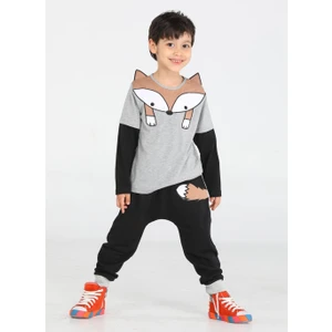 Tilki Baggy Erkek Çocuk Pantolon + T-Shirt Takım