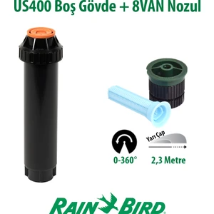 Rain Bird  8VAN Sprey Nozulu 2,3 Mt. ve US400 Boş Gövde Seti