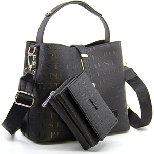 Just Polo Kilit Detaylı Kadın Cüzdan ve Omuz Çanta Kombini PBU4002-1004