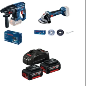 GBH180LI Kırıcı Delici + GWS180Lİ Şarjlı Taşlama+2 x 5 Ah Akü+1 x Dolum Cihazı
