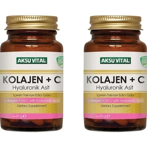 Aksu Vital Kolajen C Vitamini Hyaluronik Asit 900 mg 60 Tablet 2 Adet