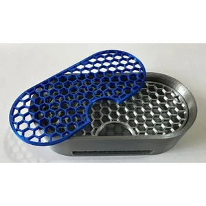 Plastik Mutfak Banyo Süzgeçli Dekoratif Sabunluk Kalıp Sabun Standı 13 x 6,5 x 3 cm