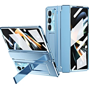 Samsung Galaxy Z Fold5 5g Kickstand Sabit Pc Kılıfı Koruyucu Telefon Kapağı Lens Filmi ve Temperli Cam Ekran Film (Yurt Dışından)