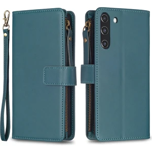 Samsung Galaxy S21 Fe 5g Manyetik Telefon Kapağı Pu Deri Cüzdan Stand Zippered Telefon Kılıfı (Yurt Dışından)