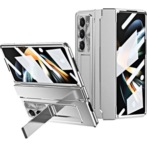 Samsung Galaxy Z Fold5 5g Kickstand Sabit Pc Kılıfı Koruyucu Telefon Kapağı Lens Filmi ve Temperli Cam Ekran Film (Yurt Dışından)