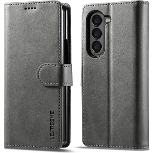 Samsung Galaxy Z Fold5 5g Cüzdan Deri Telefon Kılıf Stand Buzağı Doku Telefon Kapağı (Yurt Dışından)