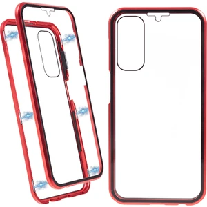 Samsung Galaxy A24 4g Açık Çift Taraflı Temperli Cam Kılıf Manyetik Adsorpsiyon Metal Çerçeve Telefon Kapağı (Yurt Dışından)
