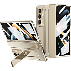 Samsung Galaxy Z Fold5 5g Kickstand Sabit Pc Kılıfı Koruyucu Telefon Kapağı Lens Filmi ve Temperli Cam Ekran Film (Yurt Dışından)