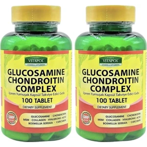 Glucosamine Chondroitin Complex 2 x 100 Tablet Msm Collagen Hyaluronic Acid Boswellia Serrata