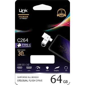 C264 Premium Dual 64GB Type-C Otg Flash Bellek
