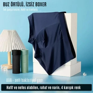 3 Parça Erkekler Buz Ipek Baksır Şort Külot Iç Çamaşırı 3 Renk Karıştırma