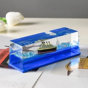 Taştan Ticaret Akvaryum Içinde Titanic Cruise Model Batmayan Gemi