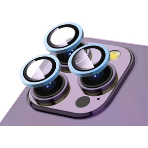Apple iPhone 13 Pro Max ile Uyumlu Safir Damla Tekli Kamera Lens Koruyucu Mavi