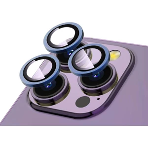 Apple iPhone 12 Pro Max ile Uyumlu Safir Damla Tekli Kamera Lens Koruyucu Mavi