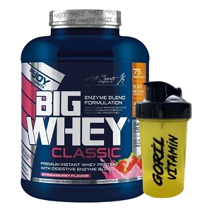 Bigjoy Sports Big Whey Classic Çilek Aromalı Protein Tozu 2376 Gr 75 Servis Türkiye Menşeli