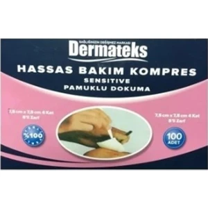 Emici Gaz Kompres Hassas Bakım 5'li (7,5x7,5 cm)- 100'lü Kutu