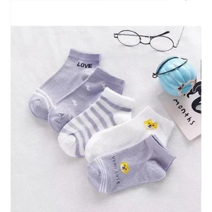 Kadın Lila Desenli Patik Çorap Seti 5 Çift