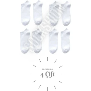 Unisex 4 Çift Pamuklu Patik Çorap - Rahat ve Şık Tasarım
