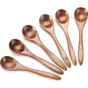 Küçük Tahta Kaşık, Küçük Baharat Kaşığı Için 6 Adet Ahşap Çay Kaşığı, Günlük Kullanım Için Mini Tahta Kaşık (Yurt Dışından)