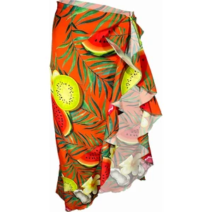Allora Tropical Meyve Desen Fırfırlı Pareo