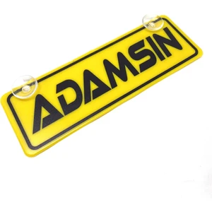 Wonder Like Adamsın Yazılı Sarı Dekor Plaka Vantuzlu Cam Süsü