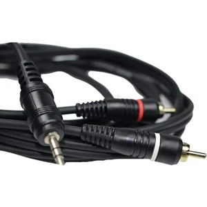 Temiz Pazar 3.5mm Stereo To 2rca Aux Ses Kulaklık Çevirici Kablosu (1.8 Metre)