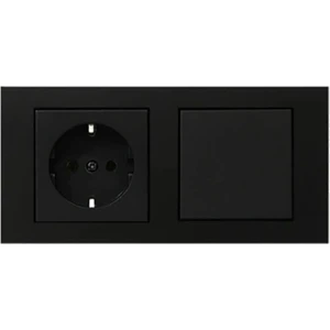 Grano Siyah Anahtar Topraklı Priz Set