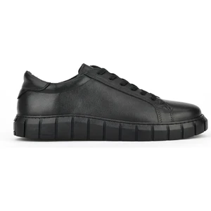 Erkek Deri Sneaker 133423Z96 Siyah