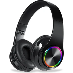 Kablosuz Yedi Renkli Işıklı Subwoofer Kulaklıklı Yeni B39 Kulaklık Katlanabilir Takılabilir Kulaklık (Yurt Dışından)