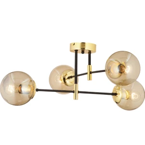 Maral 4Lü Siyah Gold Bal Camlı Modern Koridor Mutfak Salon Retro Avize