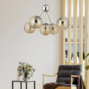 Meyo 5Li Krom Bal Camlı Modern Genç Odası Yatak Odası Salon Avize