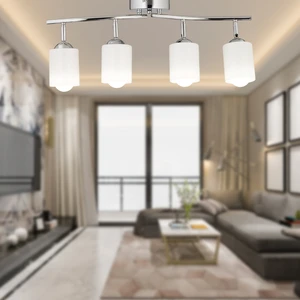 Riley 4Lü Krom Spot Bardak Camlı Modern Koridor Mutfak Salon Plafonyer Avize