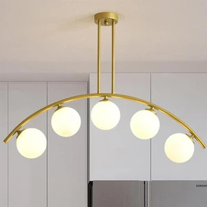 Fralde 5 Li Gold Modern Mutfak Cafe Restoran için Uygun Retro Salon Avize