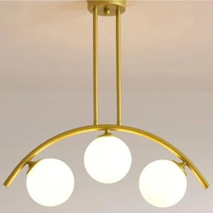 Fralde 3 Lü Gold Modern Mutfak Cafe Restoran için Uygun Retro Salon Avize