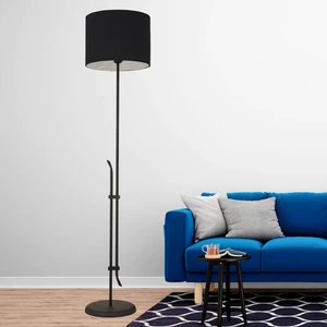 Jolly Siyah Şapkalı Siyah Modern Tasarım Ayaklı Abajur Lamba Metal Lambader